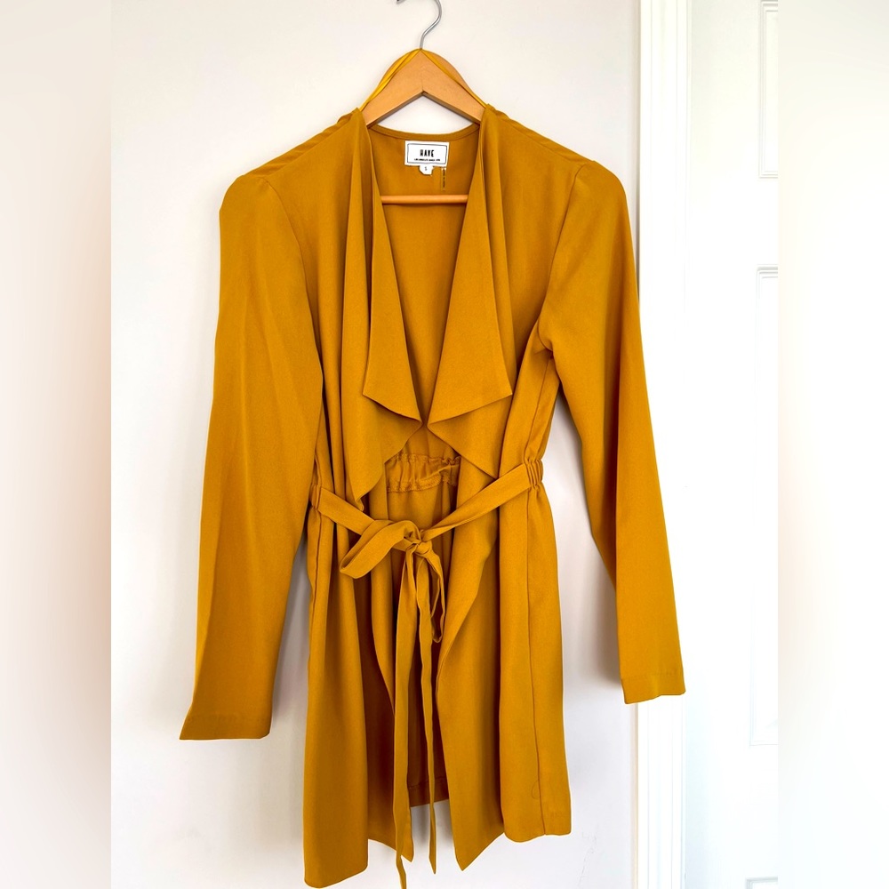HAVE Los Angeles Since 1999 - Small - Flowy Blazer - Mustard - Brand New No tag